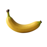 Single banana isolated on transparent background png