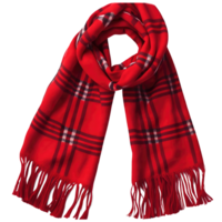 Red wool scarf isolated on transparent background png