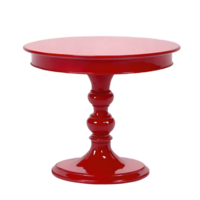 Red round red table isolated on transparent background png