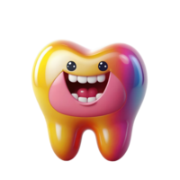 contento linda sonriente dientes aislado en transparente antecedentes png