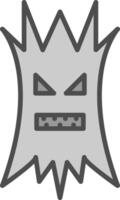 Tree Halloween Line Filled Greyscale Icon Design vector