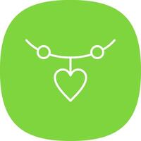 Heart Line Curve Icon Design vector