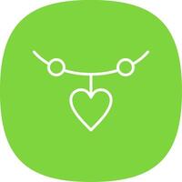 Heart Line Curve Icon Design vector