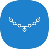 Necklace Line Curve Icon Design vector