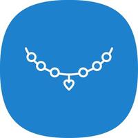 Necklace Line Curve Icon Design vector