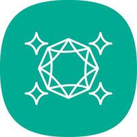 Sapphire Line Curve Icon Design vector