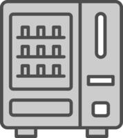 Vending Machine Line Filled Greyscale Icon Design vector