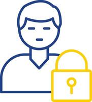 Authorization Manager Line Two Colour Icon Design vector