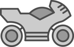 Motorcycle Line Filled Greyscale Icon Design vector