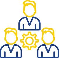 Team Management Line Two Colour Icon Design vector