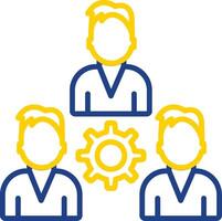 Team Management Line Two Colour Icon Design vector