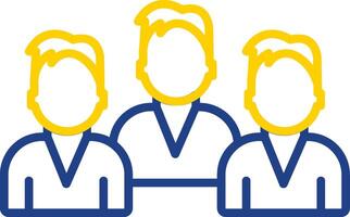 Group Team Line Two Colour Icon Design vector