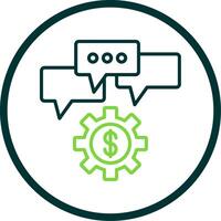 Business Dialog Line Circle Icon Design vector