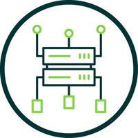 Data Structure Line Circle Icon Design vector