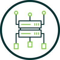 Data Structure Line Circle Icon Design vector