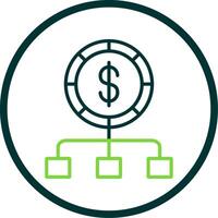 Budget Line Circle Icon Design vector