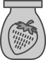 Jar Line Filled Greyscale Icon Design vector