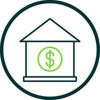 Mortgage Loan Line Circle Icon Design vector