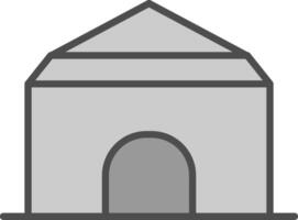 Canopy Line Filled Greyscale Icon Design vector