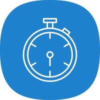 Stopwatch Line Curve Icon Design vector