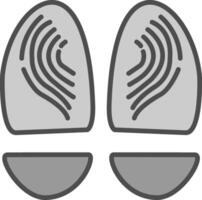 Footprint Line Filled Greyscale Icon Design vector