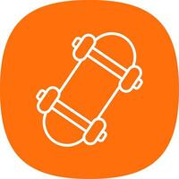 Skateboard Line Curve Icon Design vector