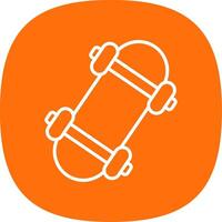 Skateboard Line Curve Icon Design vector