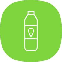 Milk Bottle Line Curve Icon Design vector