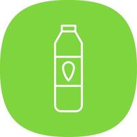 Milk Bottle Line Curve Icon Design vector