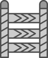 Police Line Filled Greyscale Multi Circle Line Filled Greyscale Icon Design vector