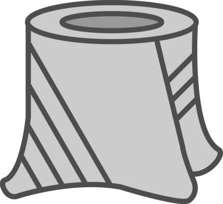 Stump Line Filled Greyscale Icon Design