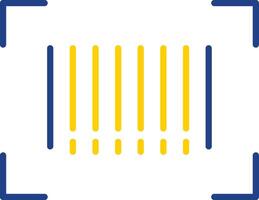 Bar Code Line Two Colour Icon Design vector
