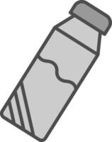 Bottle Line Filled Greyscale Icon Design vector