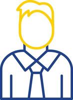 Supervisor Line Two Colour Icon Design vector