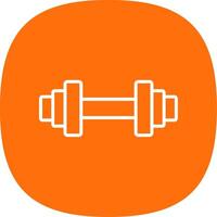 Barbell Line Curve Icon Design vector