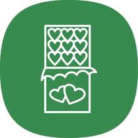 Chocolate Bar Line Curve Icon Design vector