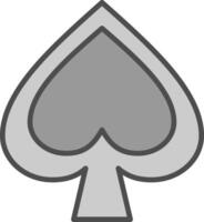 Spade Line Filled Greyscale Icon Design vector