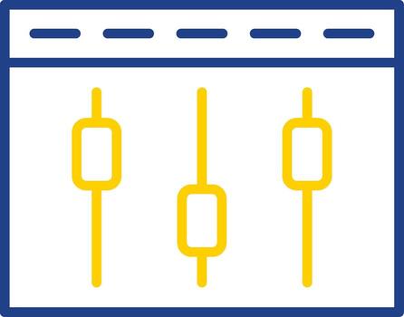 compaign ajustando línea dos color icono diseño vector