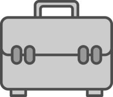 Briefcase Line Filled Greyscale Icon Design vector