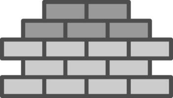 Wall Line Filled Greyscale Icon Design vector
