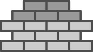 Wall Line Filled Greyscale Icon Design vector