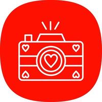 Photo Camera Line Curve Icon Design vector