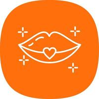 Lips Line Curve Icon Design vector