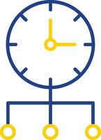 Time Optimization Line Two Colour Icon Design vector