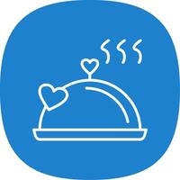 Food Tray Line Curve Icon Design vector