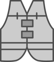 Life Vest Line Filled Greyscale Icon Design vector