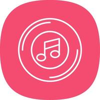 Music Line Curve Icon Design vector