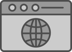 Web Line Filled Greyscale Icon Design vector