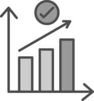 Rate Line Filled Greyscale Icon Design vector