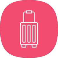 Suitcase Line Curve Icon Design vector